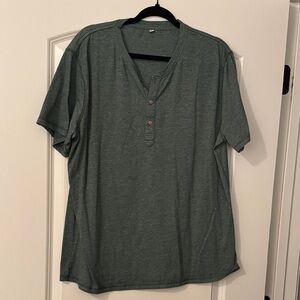 Men's Green Henley Shirt